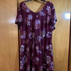 Maurices, mini maroon dress.